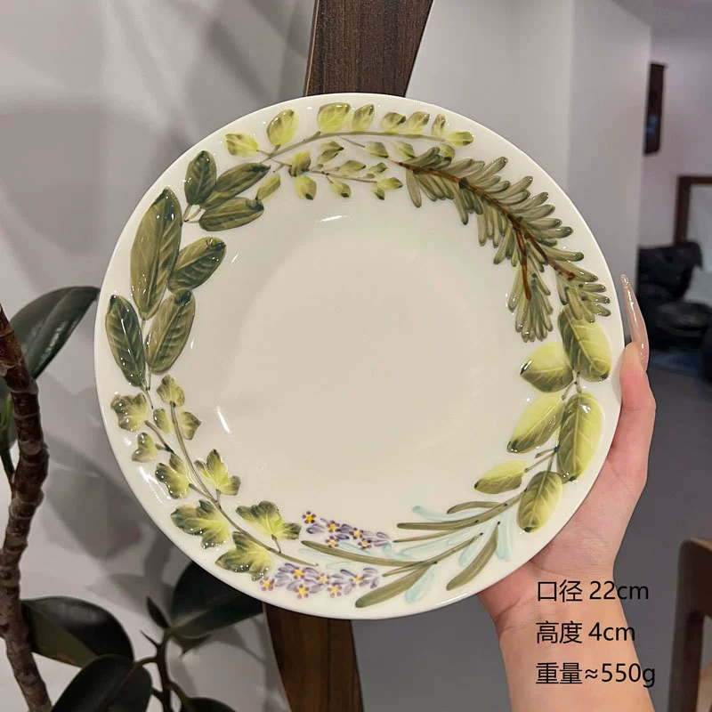 طقم طعام سيراميك بزخرفة زهور tableware view 7