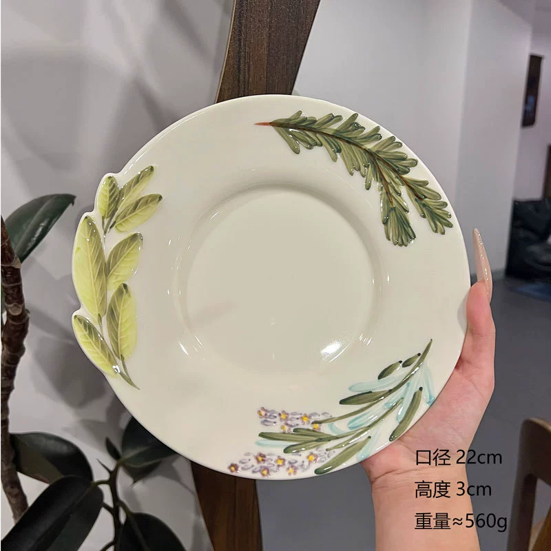 طقم طعام سيراميك بزخرفة زهور tableware view 8