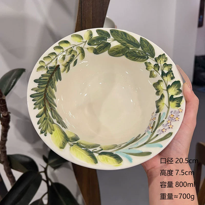 طقم طعام سيراميك بزخرفة زهور tableware view 9