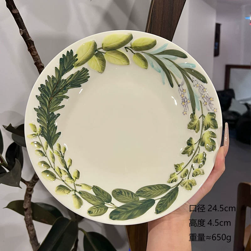 طقم طعام سيراميك بزخرفة زهور tableware view 10