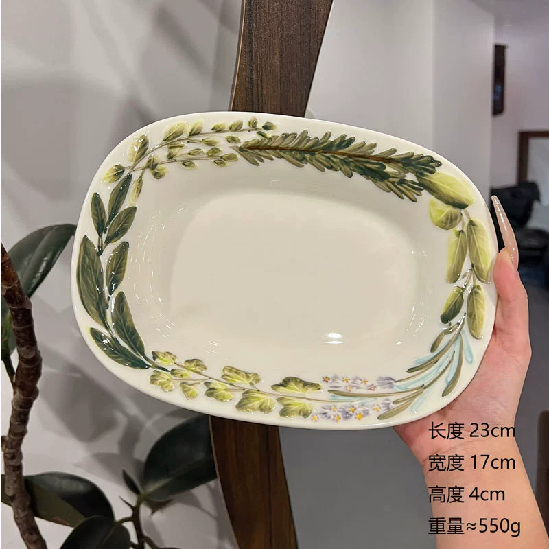 طقم طعام سيراميك بزخرفة زهور tableware view 11