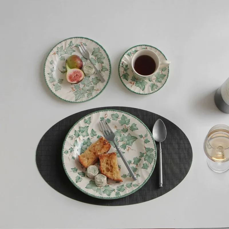 Vine Pattern Ceramic Dinnerware Set tableware view 2