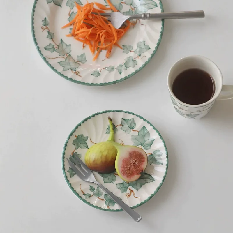 Vine Pattern Ceramic Dinnerware Set tableware view 4