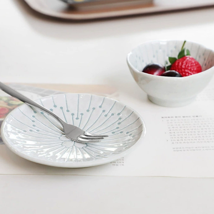 طقم طعام سيراميك بزخرفة زهور tableware view 3