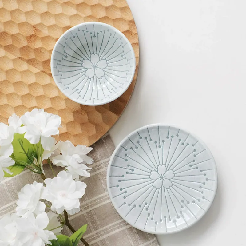 طقم طعام سيراميك بزخرفة زهور tableware view 4