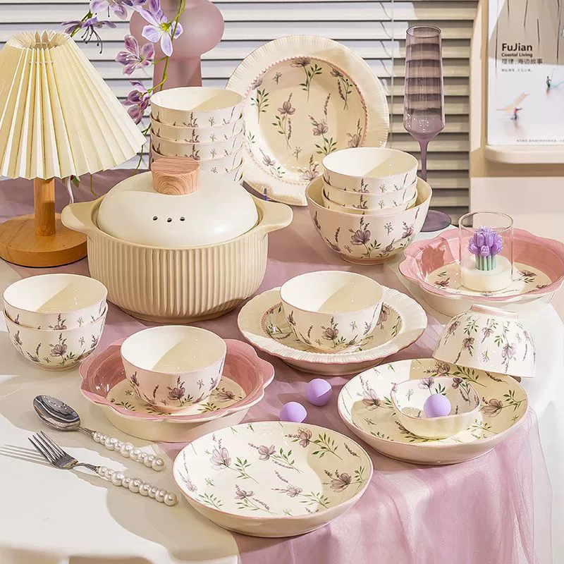 Stone Texture Ceramic Tableware Set