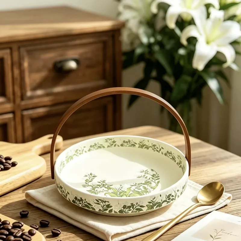 Большая керамическая ваза для фруктов tableware view 2