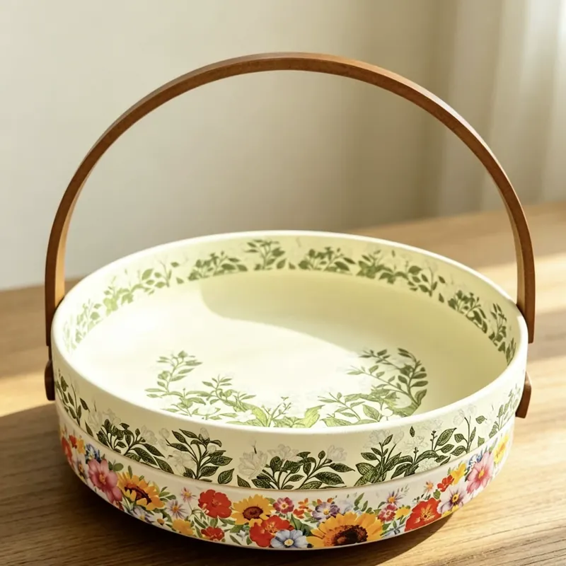 Большая керамическая ваза для фруктов tableware view 3