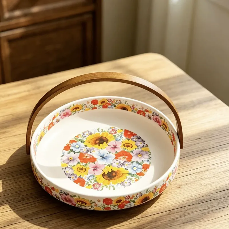 Большая керамическая ваза для фруктов tableware view 6