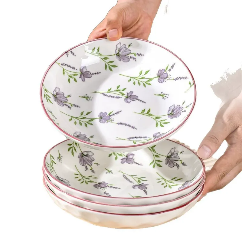 Pastel Ceramic Dinner Plate tableware view 5