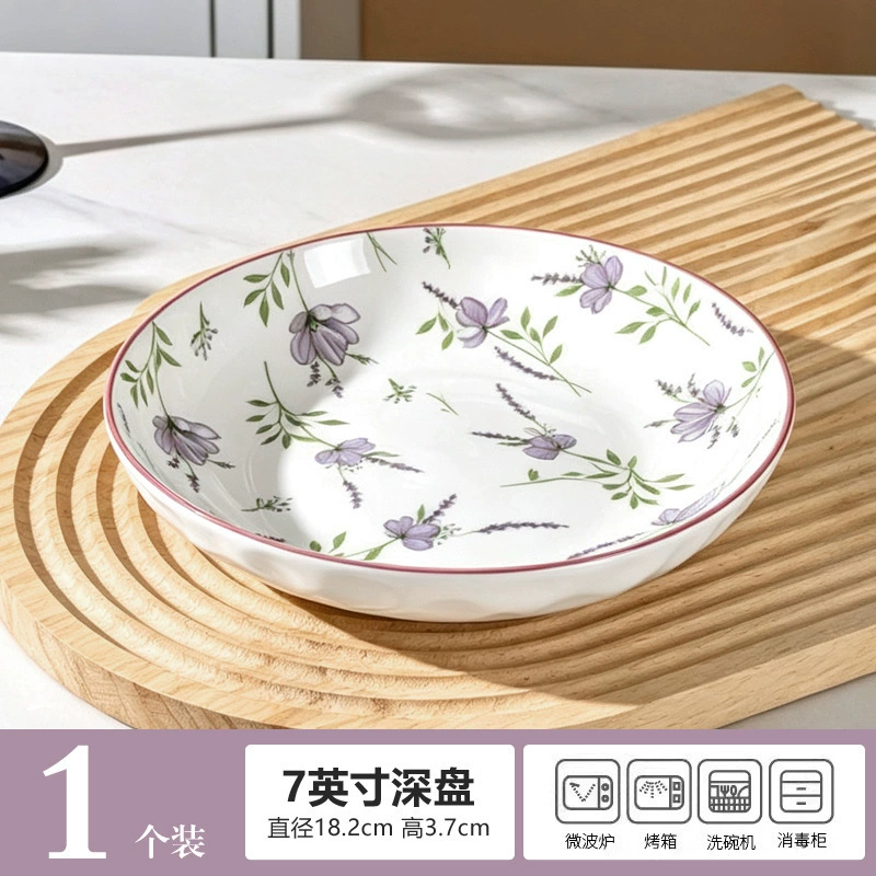 Pastel Ceramic Dinner Plate tableware view 6