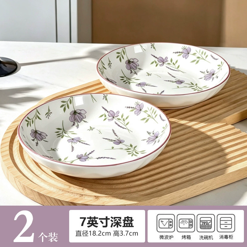 Pastel Ceramic Dinner Plate tableware view 7