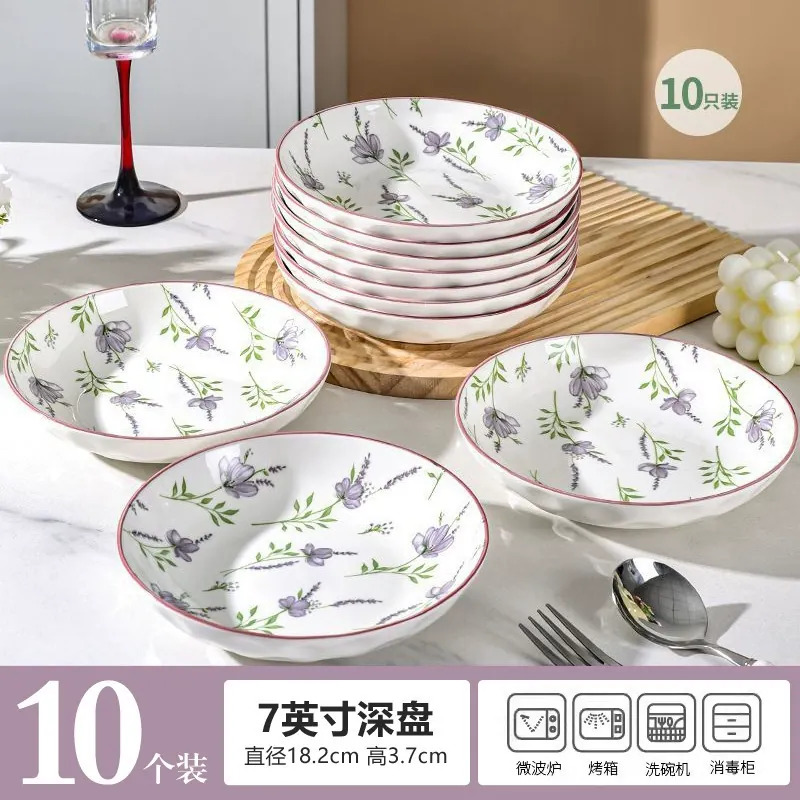 Pastel Ceramic Dinner Plate tableware view 11