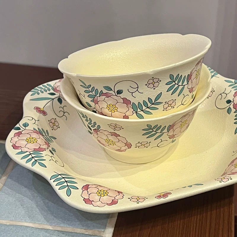 Service de table en céramique floral vintage tableware view 3