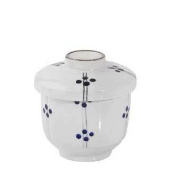 일본풍 블루 도트 세라믹 뚜껑 컵 tableware view 7