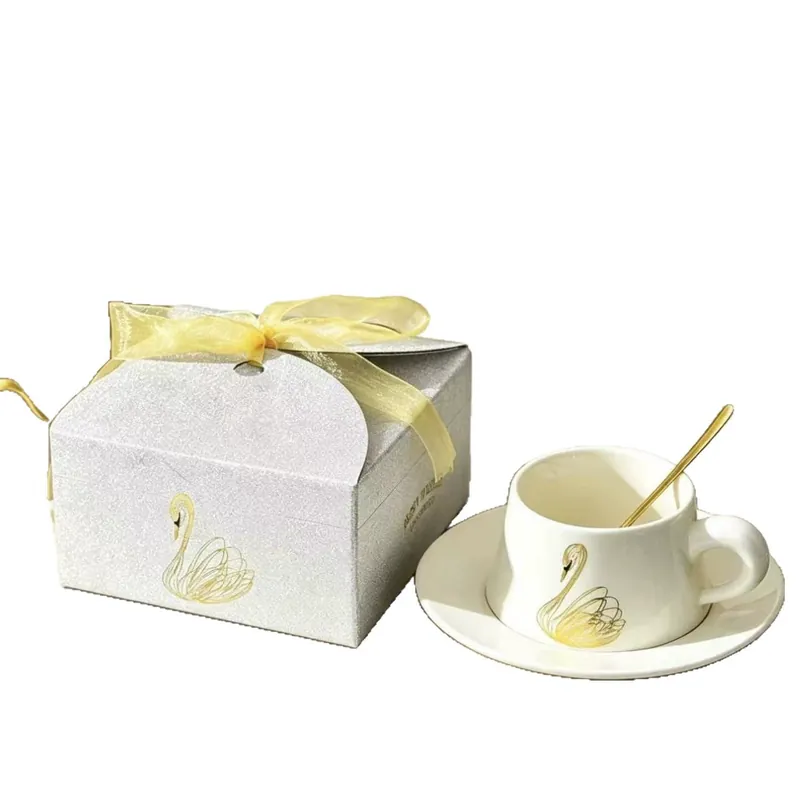 Vintage Ceramic Swan Mug Set tableware view 5