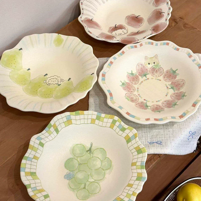 Керамическая десертная тарелка, ручная роспись tableware view 2