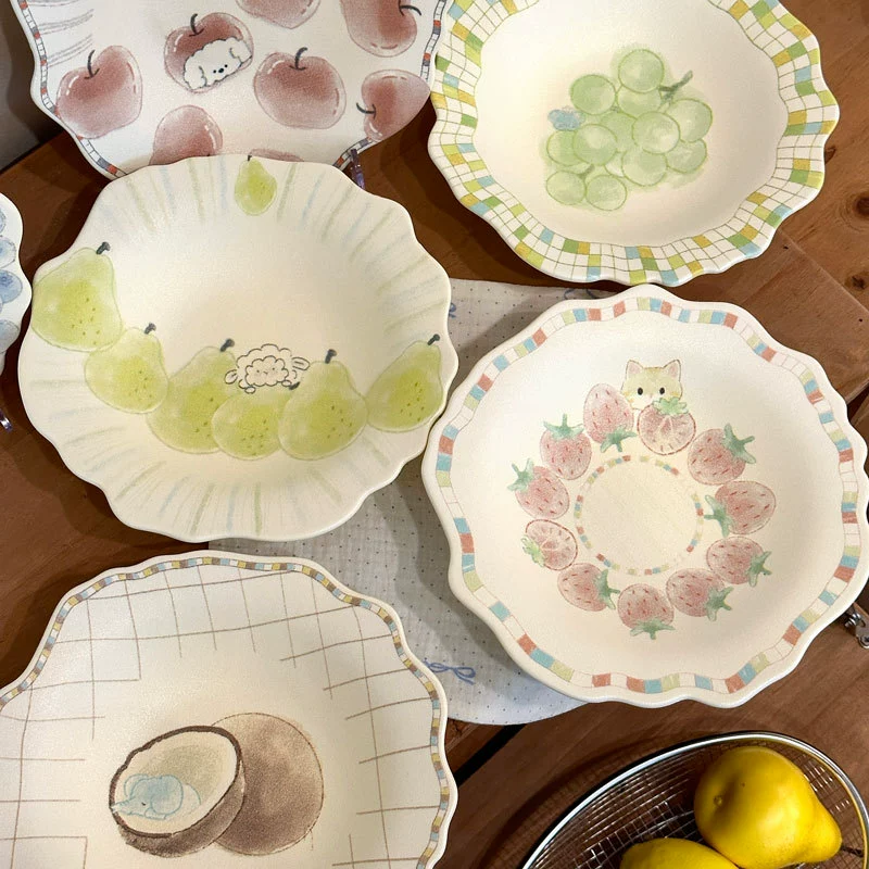 Керамическая десертная тарелка, ручная роспись tableware view 3