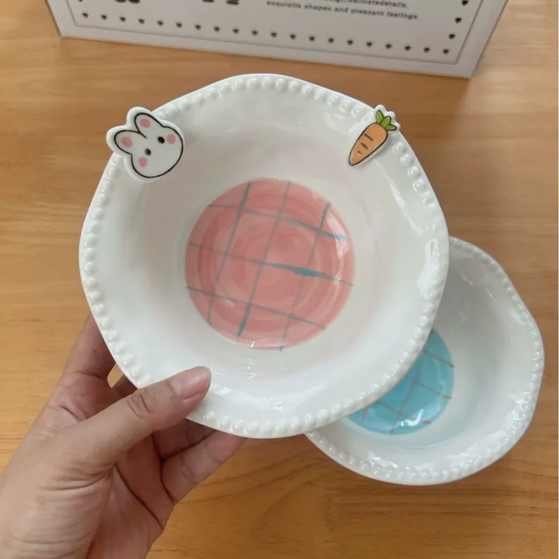 카툰 애니멀 세라믹 깊은 접시 tableware view 5