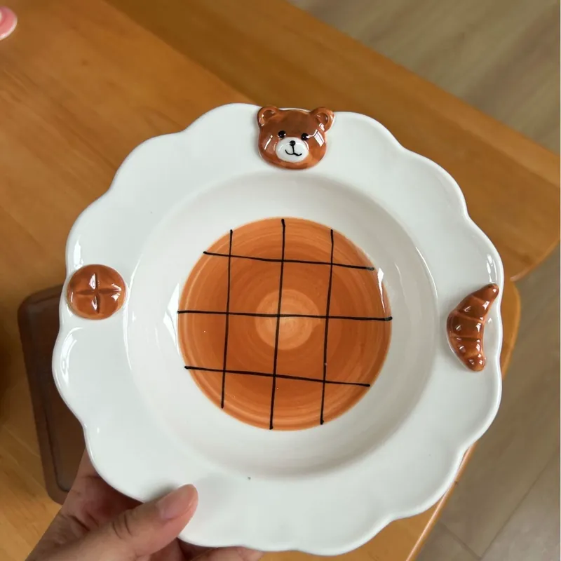 카툰 애니멀 세라믹 깊은 접시 tableware view 8