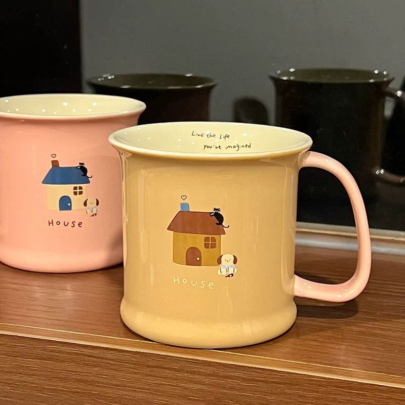 House Print Ceramic Mug tableware view 2