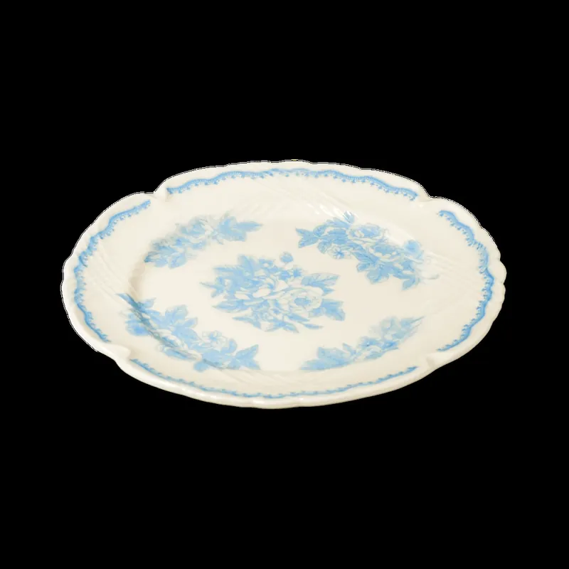 Французская керамическая тарелка с цветочным рельефом tableware view 4