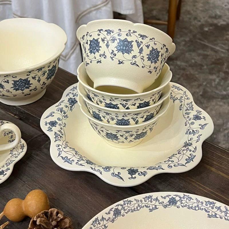 ヴィンテージ花柄セラミック食器セット tableware view 2