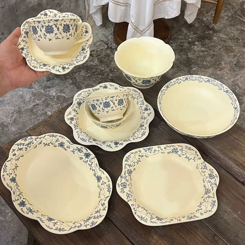 ヴィンテージ花柄セラミック食器セット tableware view 4