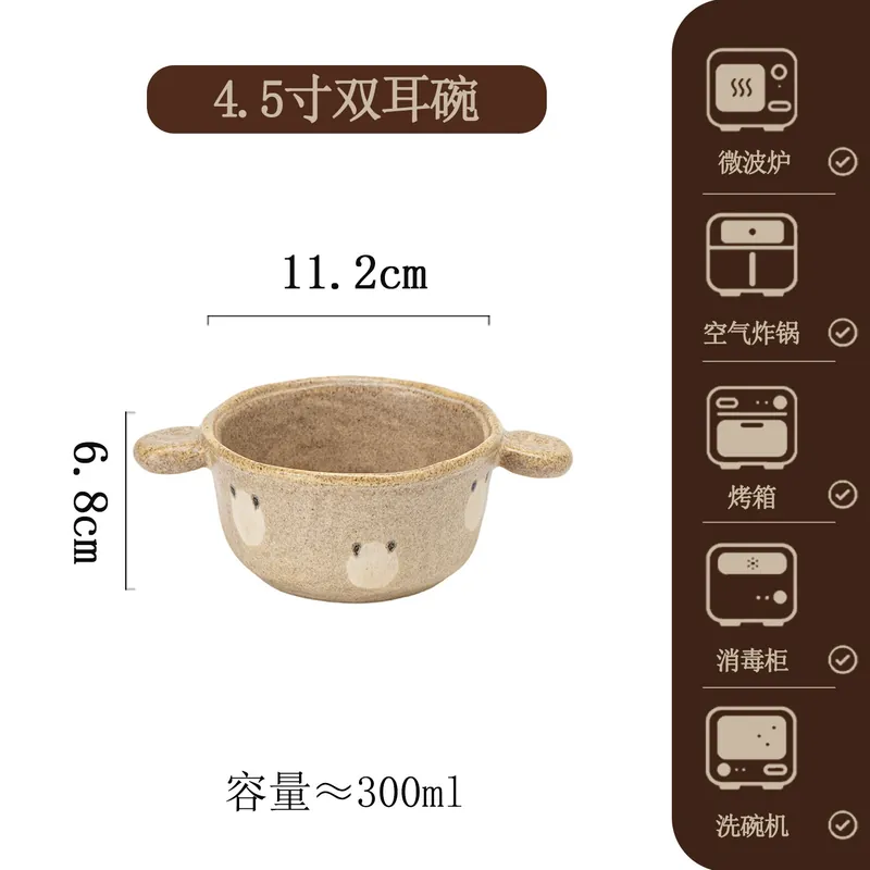 طقم وعاء حساء وطبق بورسلين مرسوم يدويًا tableware view 6
