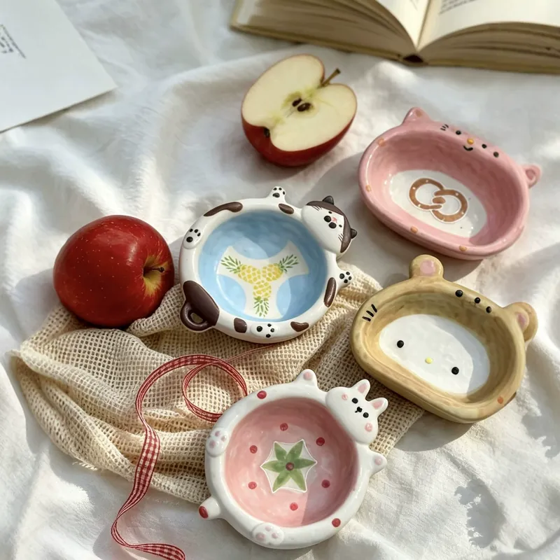 핸드페인팅 동물 딥 접시 tableware view 2