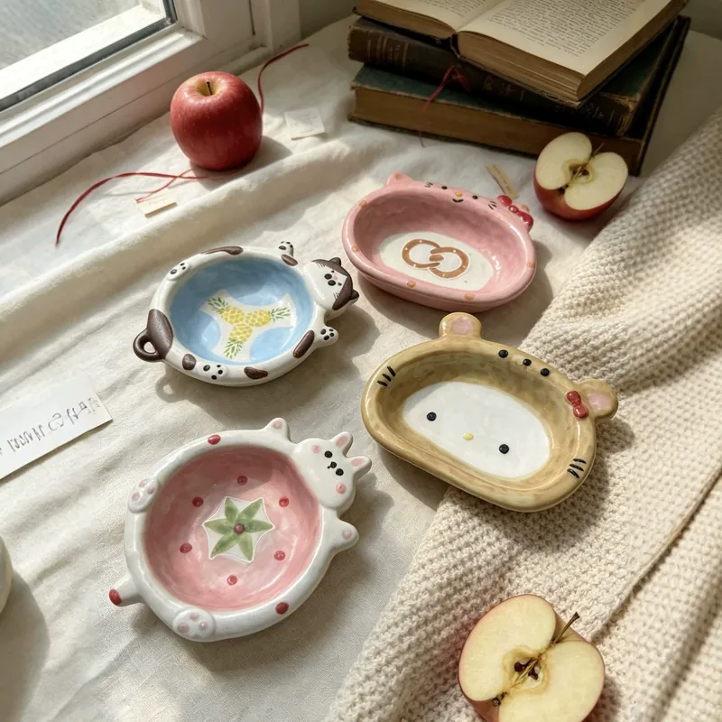 핸드페인팅 동물 딥 접시 tableware view 3