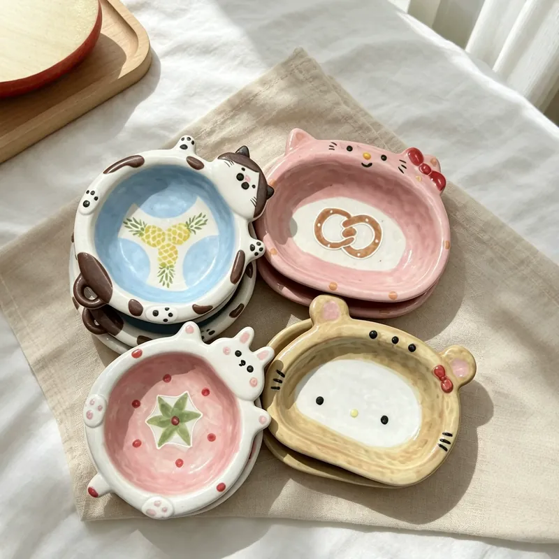 핸드페인팅 동물 딥 접시 tableware view 4
