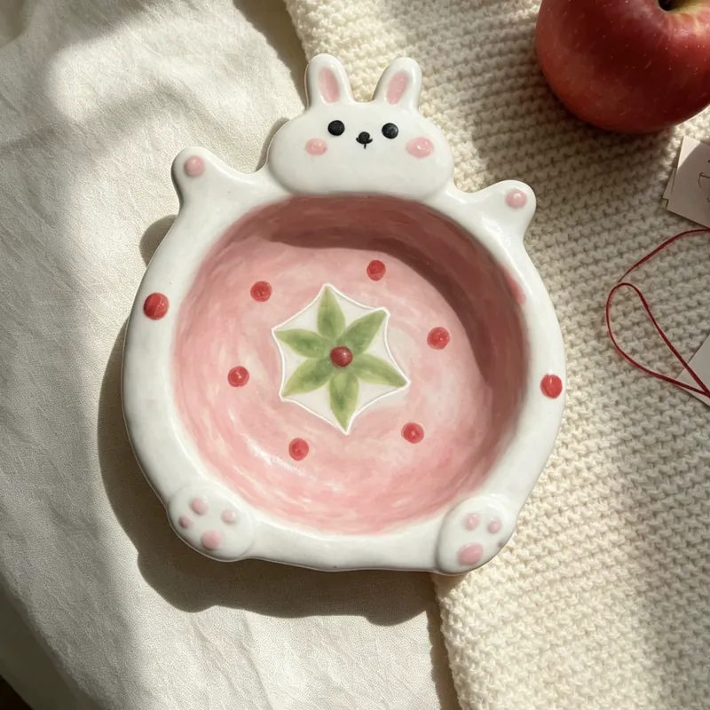 핸드페인팅 동물 딥 접시 tableware view 6