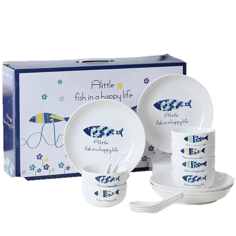 Vajilla de porcelana en caja de regalo