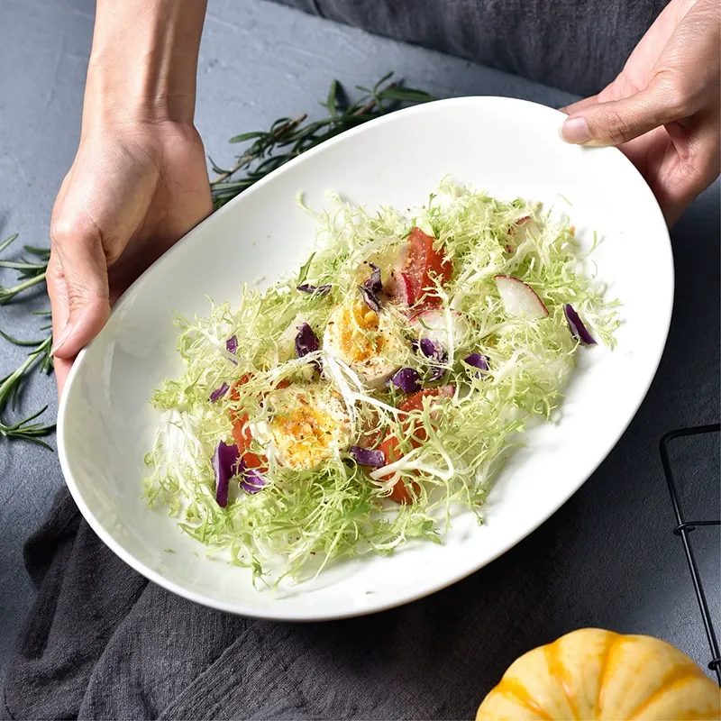 Irregular Oval Ceramic Plate