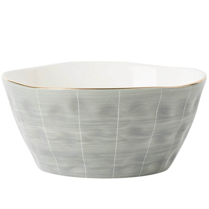 Gold Rim Ceramic Dinnerware Set tableware view 5