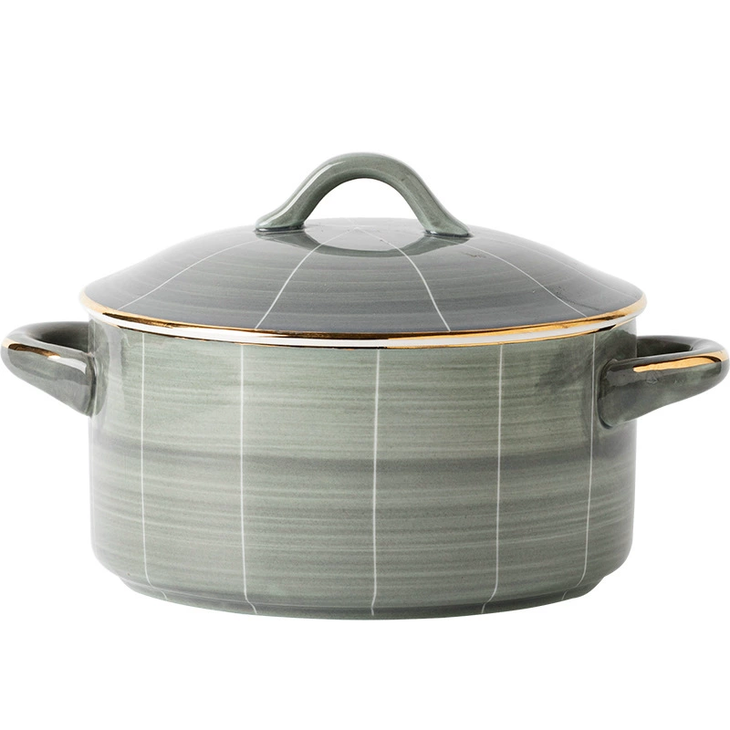 Ceramic Soup Bowl with Lid tableware view 5