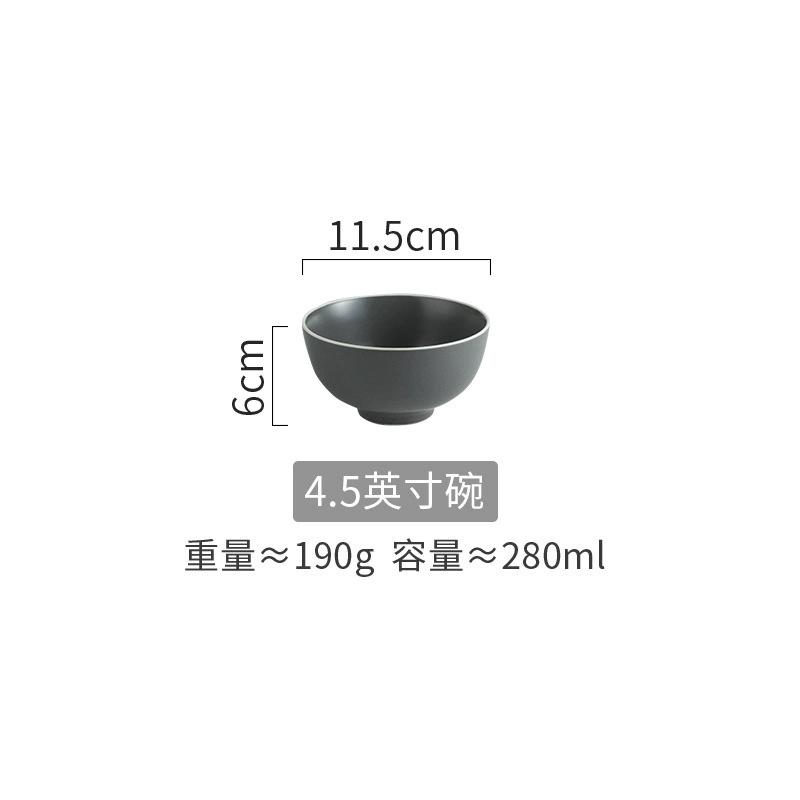 Matte Gray Ceramic Dinnerware Set tableware view 8