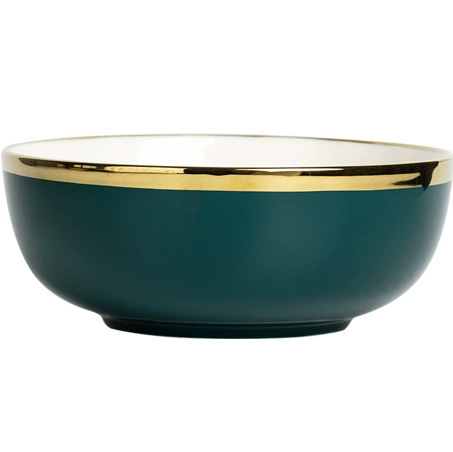 Gold Rim Ceramic Dinnerware Set tableware view 5