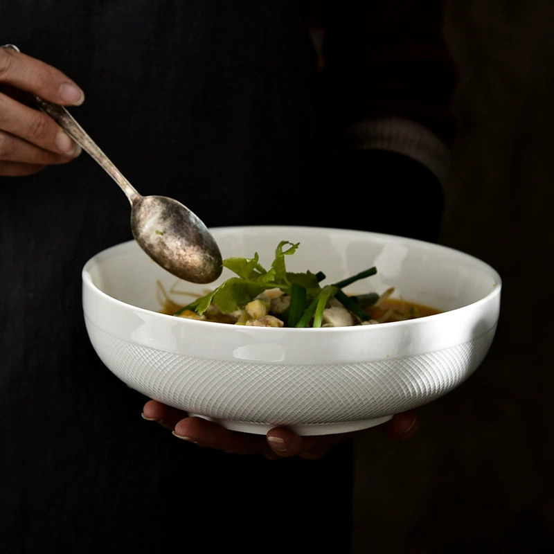 Nordic Grid Ceramic Bowl