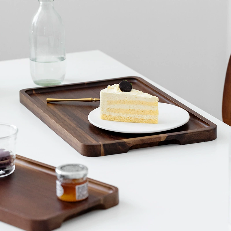 Acacia Wood Rectangular Tray tableware view 4