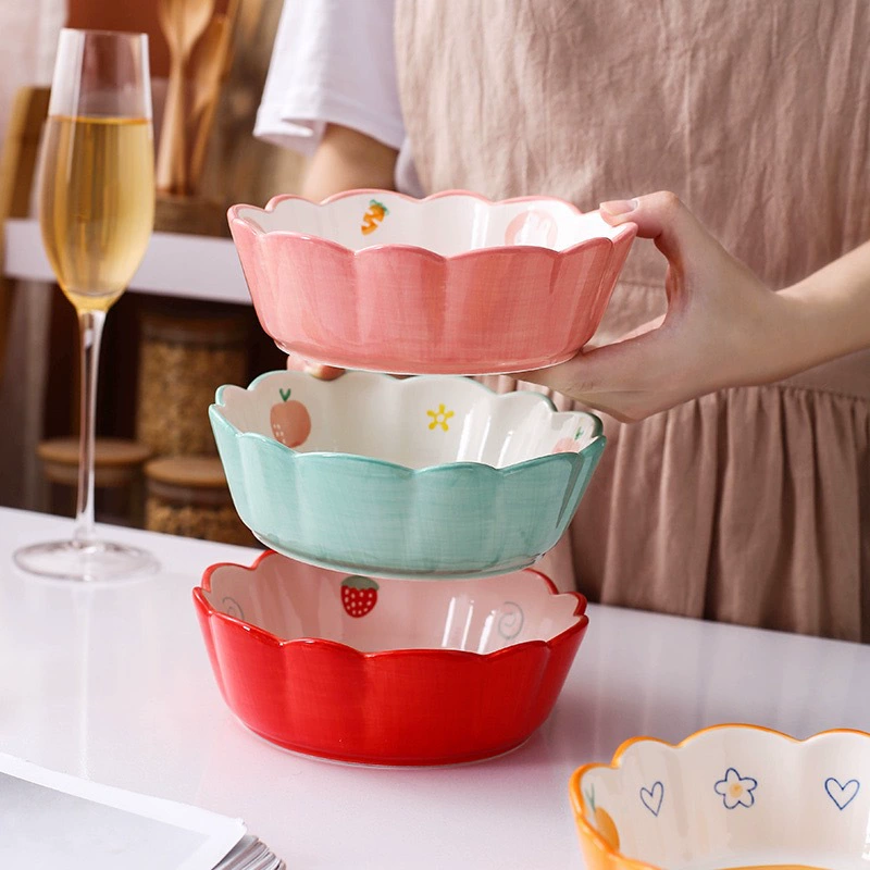 Tigela de cerâmica gato e cachorro tableware view 4