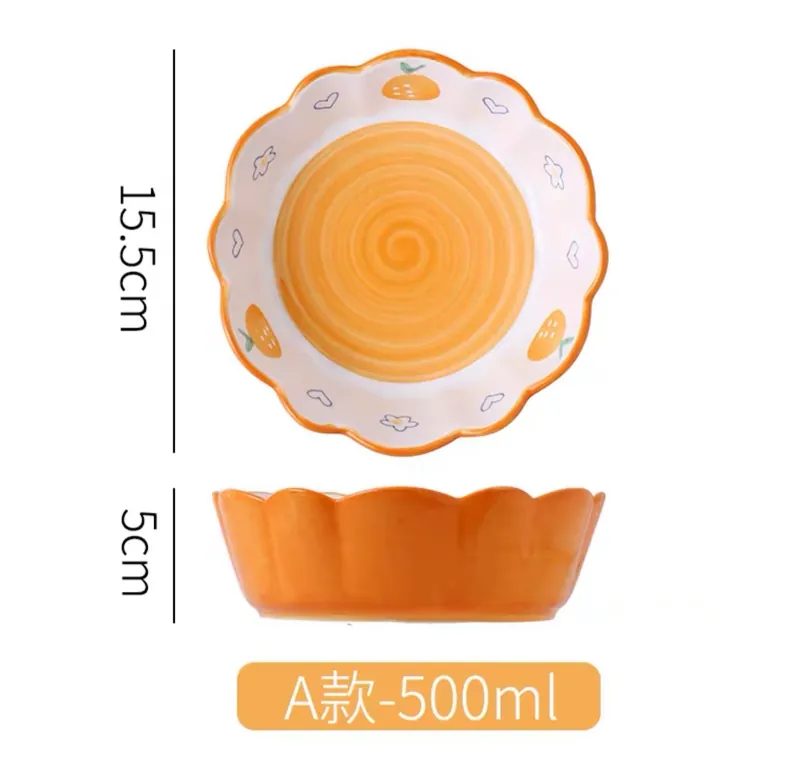 Tigela de cerâmica gato e cachorro tableware view 6
