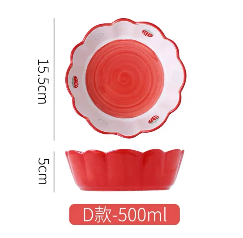 Tigela de cerâmica gato e cachorro tableware view 9