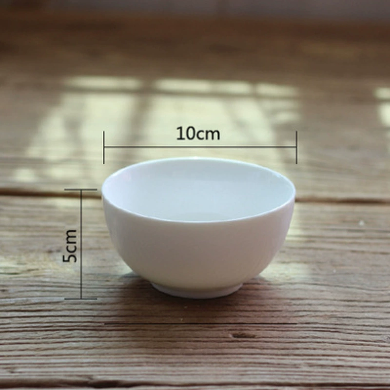 White Porcelain Rice Bowl tableware view 3