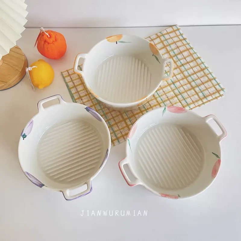 핸드페인팅 양손 볼 tableware view 2