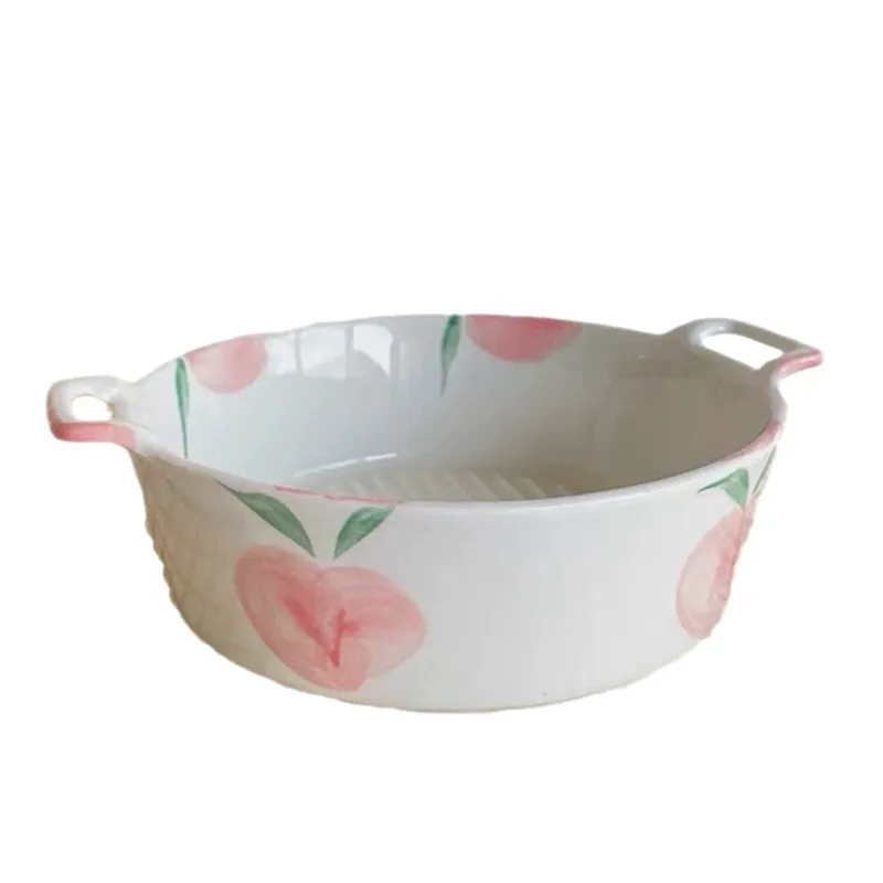 핸드페인팅 양손 볼 tableware view 5