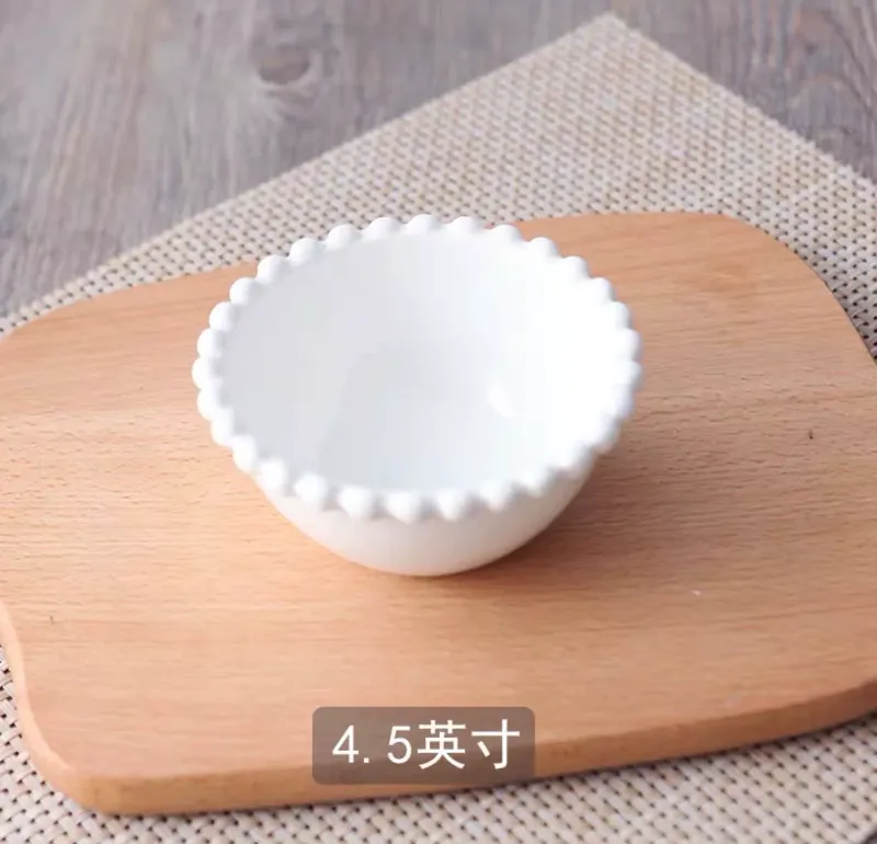 세라믹 케이크 접시와 볼 세트 tableware view 3