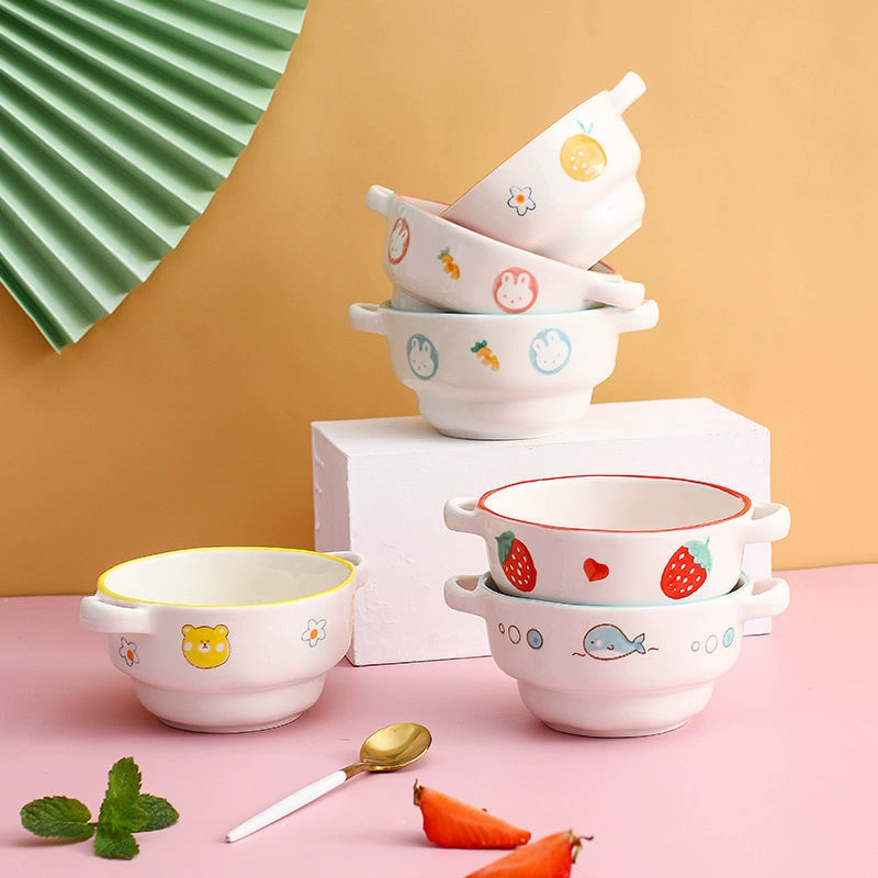 Керамическая миска для пудинга, ручная роспись tableware