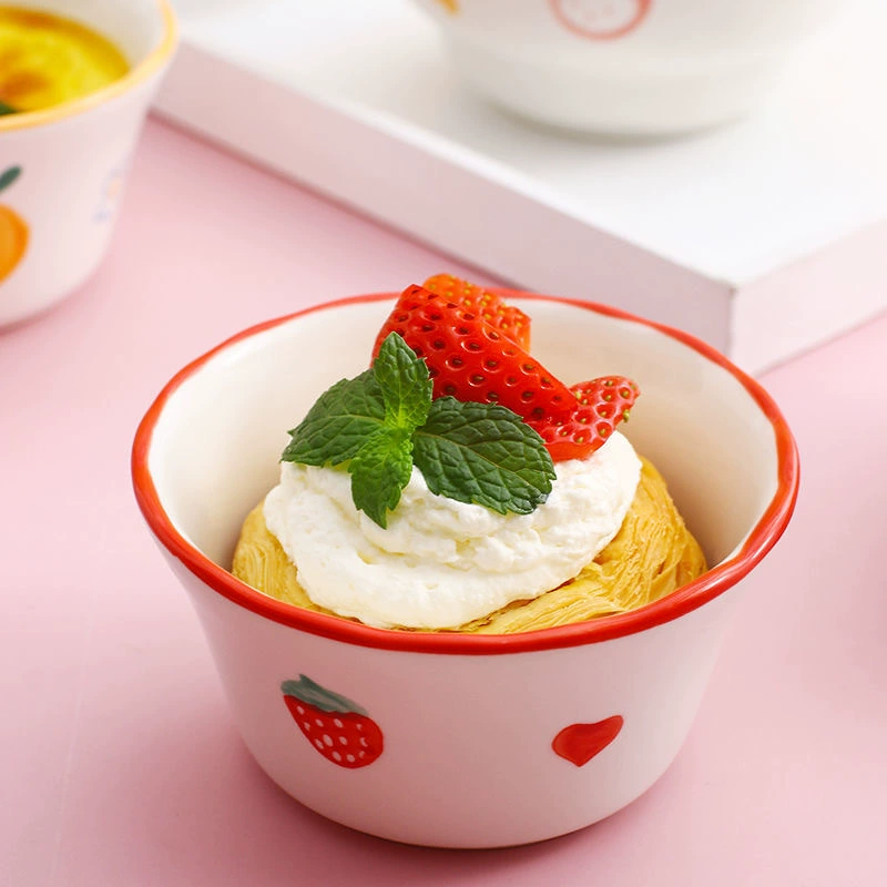 Керамическая миска для пудинга, ручная роспись tableware view 3